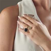 Anneau Aquaforte Femme Tonde Reverse in Argent Onice H4181099 - H4181099